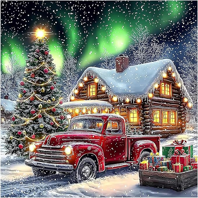 Lophomie Christmas Diamond Art Kits for Adults, 5D Diamond Painting Kits