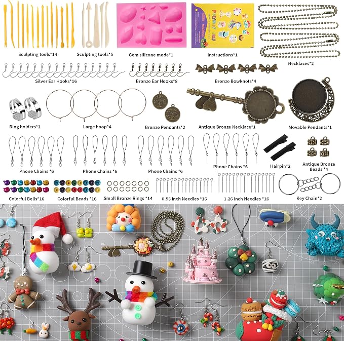 Aestd-ST Polymer Clay Kit 85 Colors, Oven Bake Modeling Clay for Kids | Molding Clay Kit, 20 Sculpting Tools, DIY Accessory, Easy to Shape, Non-Sticky, Colorful, Storage Box, Gift for Kids & Adults