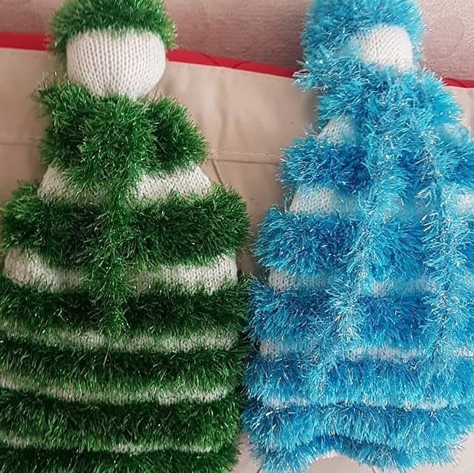 Eyelash Fun Fur Yarn Premium 100% Polyester 164 Yds (150 Mt), 3.53 Oz (100 Gr) Colorful Crochet Yarn Dıy Hand Knitting. (Green, 3 Skein)