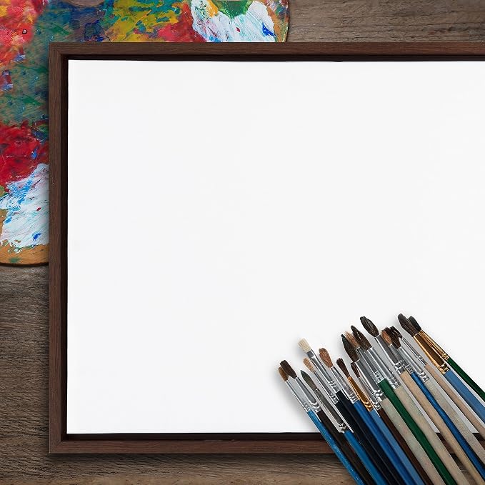 Kate and Laurel Sylvie Blank Framed Canvas Wall Art, 18x24 Brown, Modern Empty Canvas for Paint-Your-Own Art, Premium Canvas Already Framed