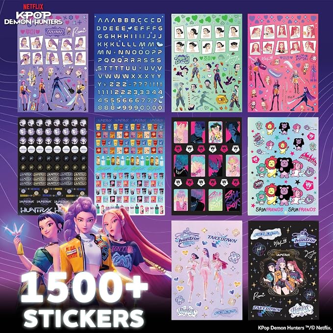 Horizon Group USA Sticker Book, Kpop Demon Hunters, 1500+ Stickers