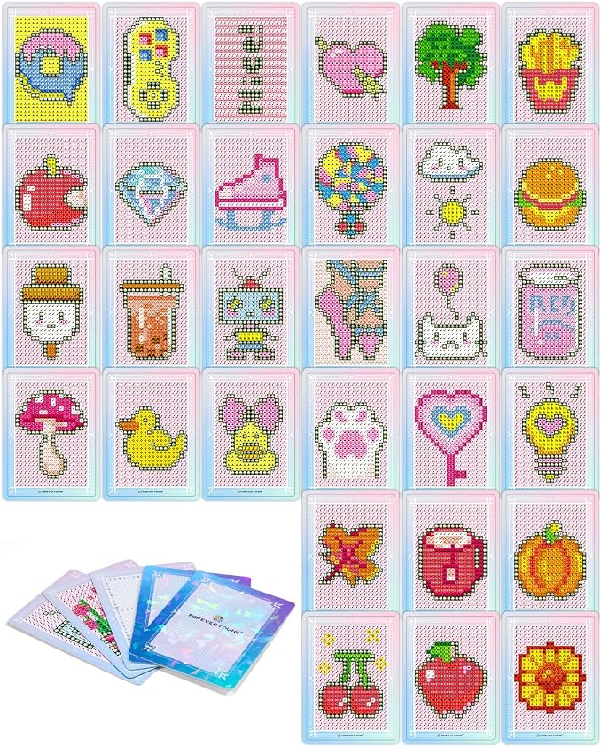 forever young Freestyle Mini Diamond Art Cards, Design A – Round, No Drills