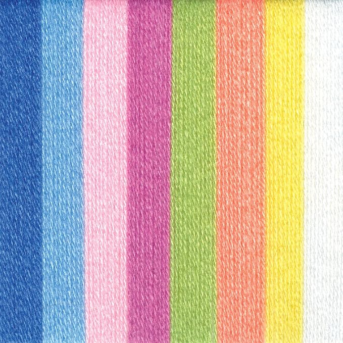 Lion Brand Yarn 601-620 Bonbons Yarn, Pastels | Small, Colorful, Lightweight Yarn Skein Pack for Colorwork, Embroidery, Friendship Bracelets, DIY Projects