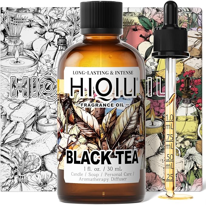 HIQILI Black Tea Fragrance Oil for Diffuser & Car Air Freshener - 1 Fl Oz