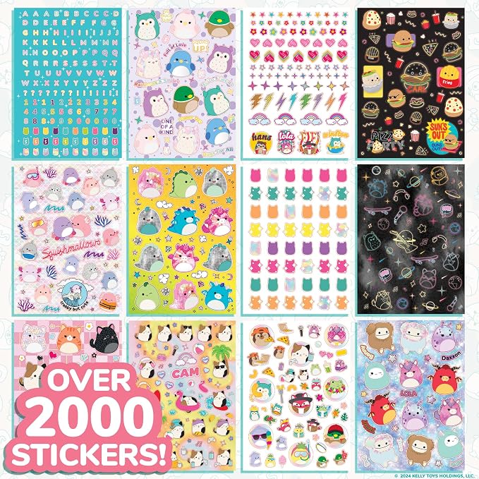 Horizon Group USA Sticker Book, Squishmallows, 2000+ Stickers