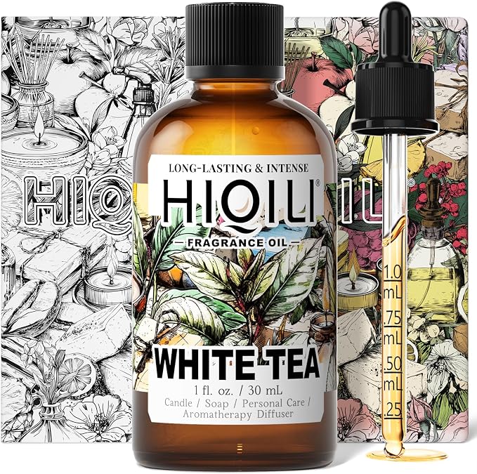 HIQILI White Tea Fragrance Oil for Reed Diffuser for Home - 1 Fl Oz