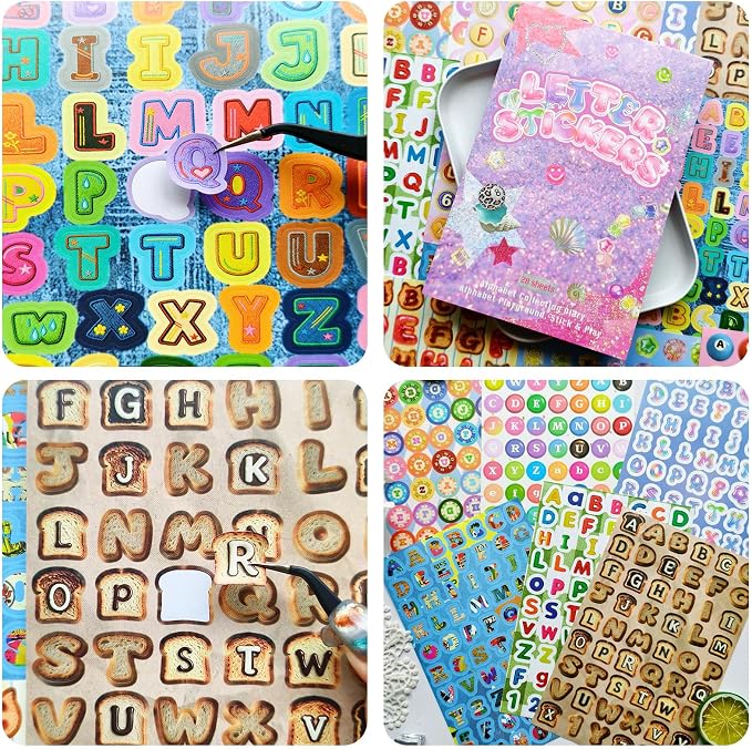 Magazine Letter Sticker Book,1960+ Alphabet Stickers for Scrapbooking