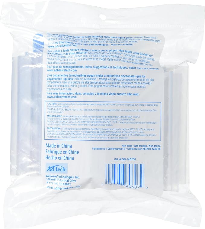 Adtech W229-14ZIP50 4 inch Glue Sticks, (Pack of 6)
