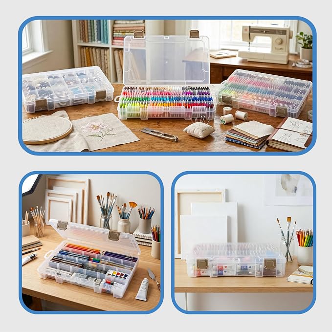 ArtBin Floss Finder Box, Embroidery Floss Organizer, Clear