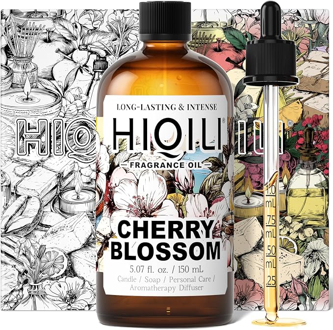 HIQILI Cherry Blossom Fragrance Oil, Floral Perfume Oil - 5.07 Fl Oz