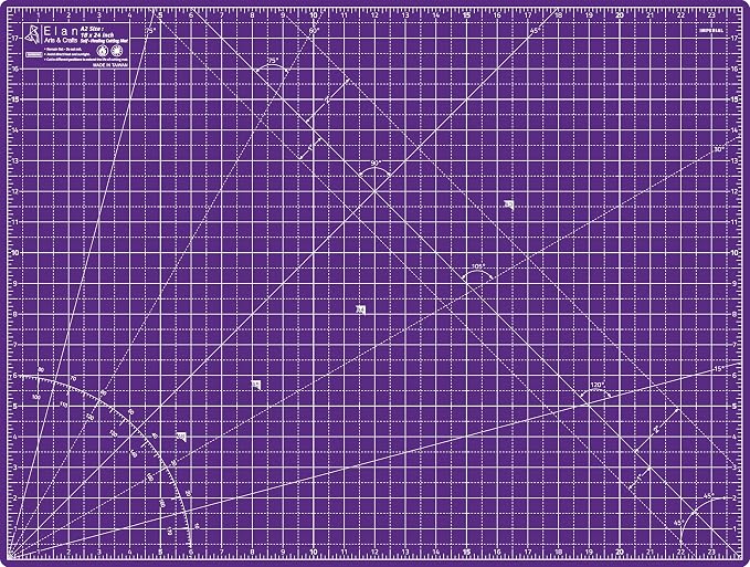 Elan Cutting Mat A2 Pink & Purple, Self Healing Cutting Mat 18x24 Inch, 5-Ply Craft Board Pink, Hobby Board for Crafts 18x24 Inch