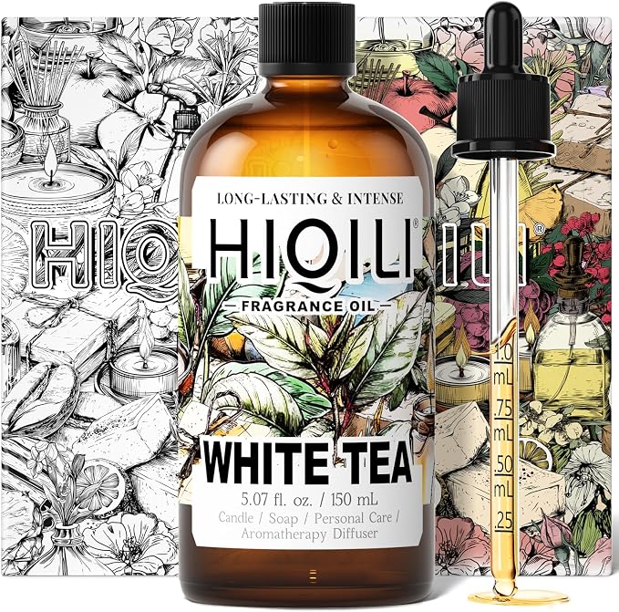 HIQILI White Tea Fragrance Oil for Reed Diffuser for Home - 5.07 Fl Oz