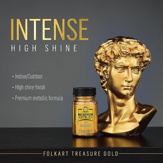 FolkArt Best of Golds Acrylic Craft Paint Set Featuring 5 Premium Gold Paint Formulas, 96422