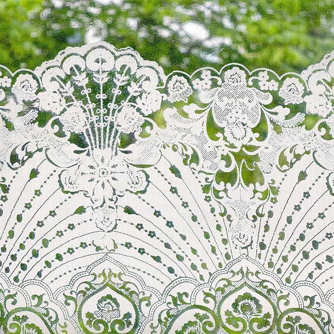 ADD.HERES Stained Glass Window Film, Window Film Decorative, 17.5 x 78.7 in