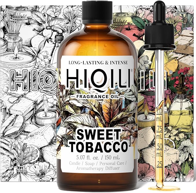 HIQILI Sweet Tobacco Fragrance Oil for Diffuser, Candle Making - 5.07 Fl Oz