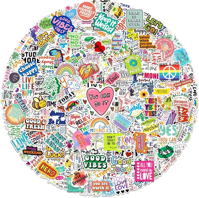 300 PCS Inspirational Stickers for Adults, Motivational Scrapbook Supplies