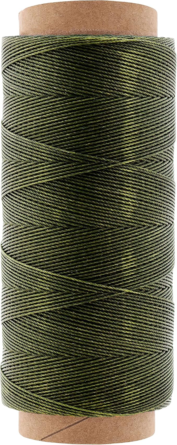 Mandala Crafts 200M 0.45mm Olive Green Leather Sewing Round Waxed Thread