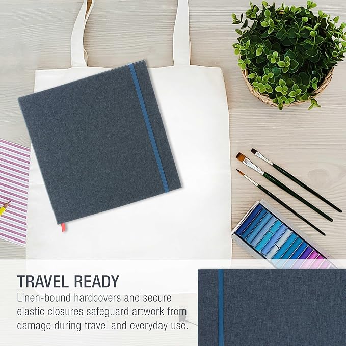 U.S. Art Supply 8.5" x 8.5" Watercolor Book (2 Pack, 76 Sheets Each)