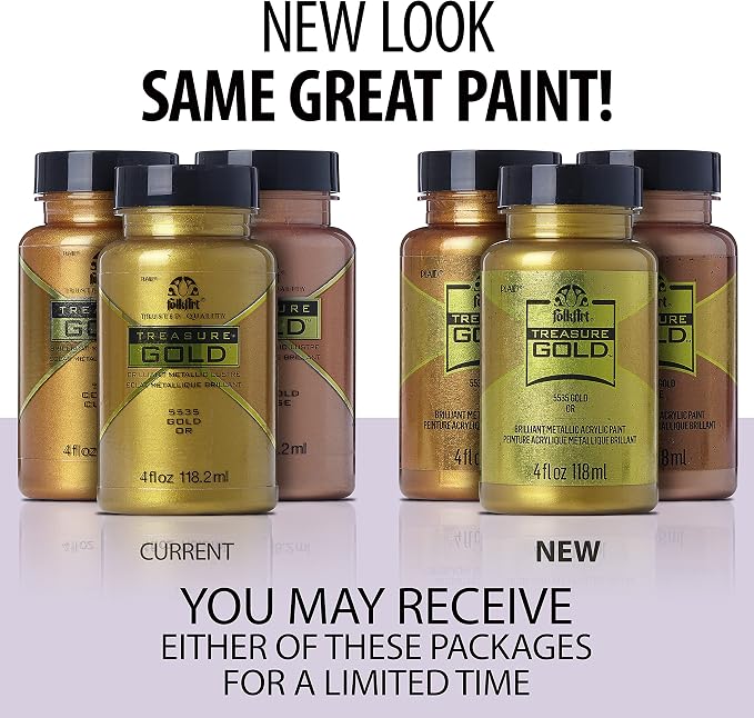 FolkArt Treasure Gold Brilliant Metallic Paint, 4 oz, Antique Copper