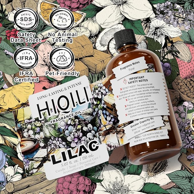 HIQILI Lilac Fragrance Oil for Women Perfume Making - 5.07 Fl Oz