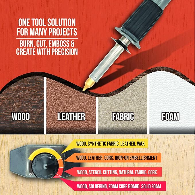 ArtSkills Wood Burning Tool Kit 16 Piece Adjustable Temp Wood Burning Pen