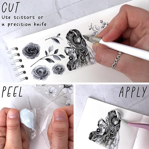 Pet Tape Stickers for Journaling - 4 Journaling Tapes for Junk Journals