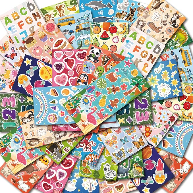 36 Sheets Stickers for Kids - Cute Stickers Pack for Scrapbook