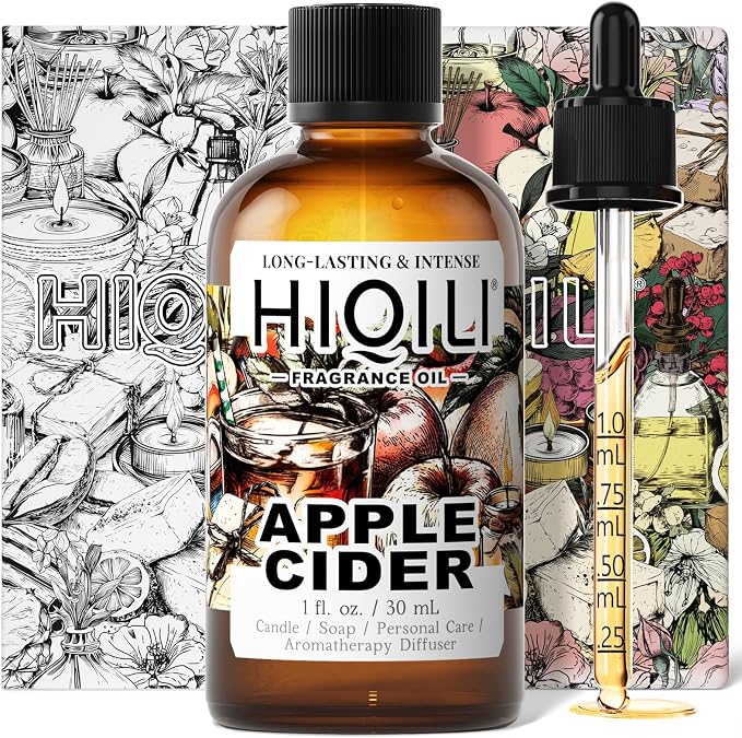 HIQILI Apple Cider Fragrance Oil for Diffuser, Candle & Soap Making