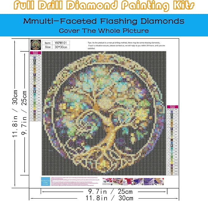 5D Diamond Painting Kits for Adults, Tree of Life Diamond Art for Adults