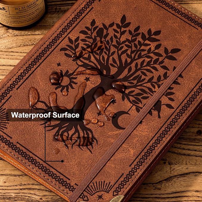 Ovesmusl PU Leather A5 Binder 6 Ring Refillable Journal Cover No Refill