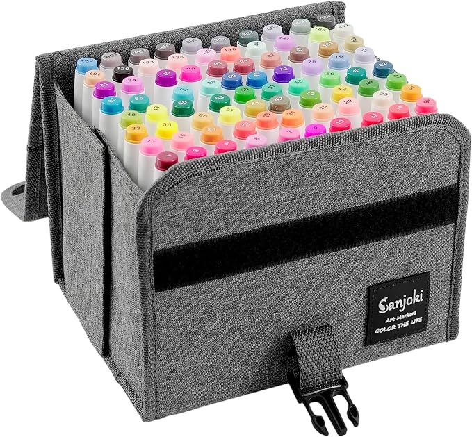 Art Markers 80 Brush Tips Alcohol Markers for Professional Artists and Beignners Coloring Illustration Sketch Marker Set