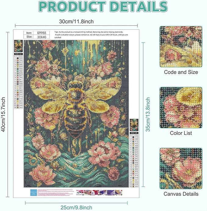 Bee Diamond Painting Kits for Adults - Diamond Art Kits for Adults Bee