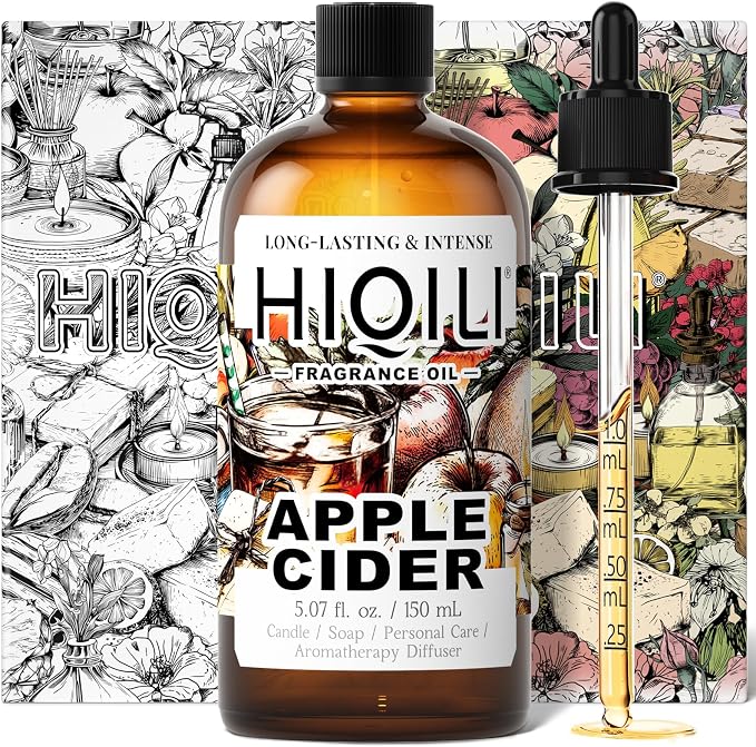 HIQILI Apple Cider Fragrance Oil for Diffuser, Candle & Soap Making