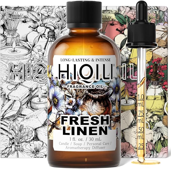 HIQILI Fresh Linen Fragrance Oil for Laundry, Add to Dryer Balls - 1 Fl Oz