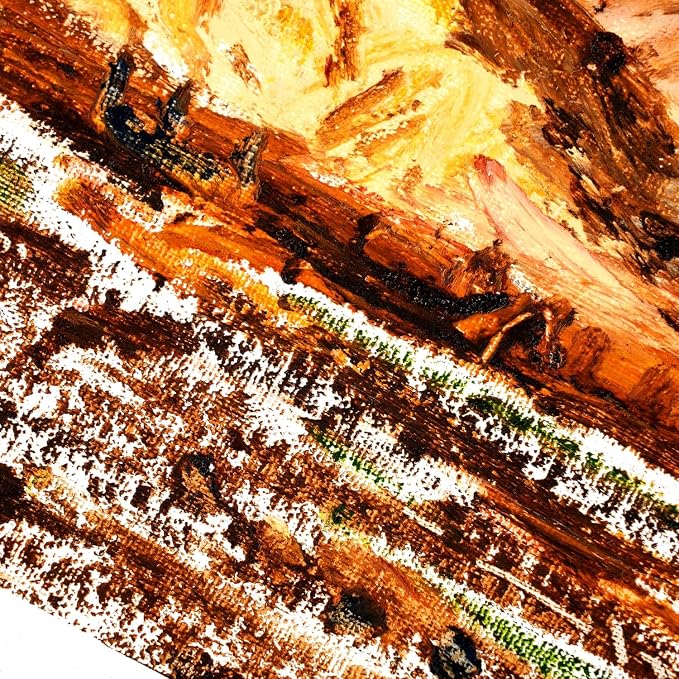 PHOENIX Earth Tone Oil Paint Stick - Set of 12 Warm Colors 37ml Large Soft Water Soluabl Oil Pastels for Artists