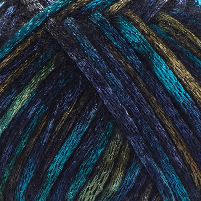 YarnArt Melody Variegated Chainette – Metallic Sheen Fiber for Knitting, Crochet & Embroidery, 100g (3.5 oz) Skein, 230m (251 yd), Premium Blend of 70% Polyamide 21% Acrylic 9% Wool (906)