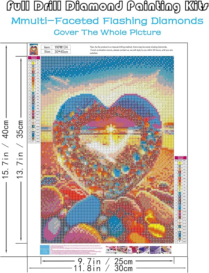 5D Diamond Painting Kits for Adults, Beach Love Diamond Art Kits for Adults