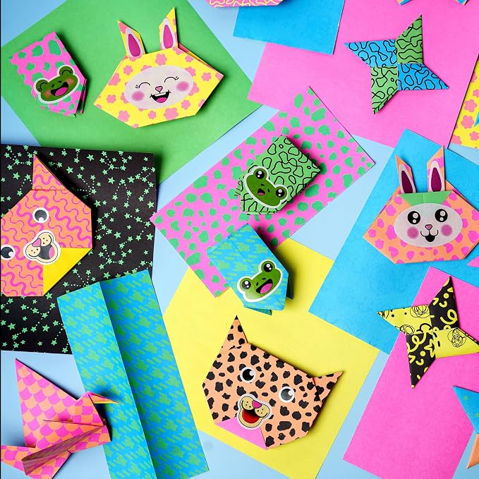 Creativity for Kids Neon Origami Mini Kit, 25 Papers (Ages 7+)