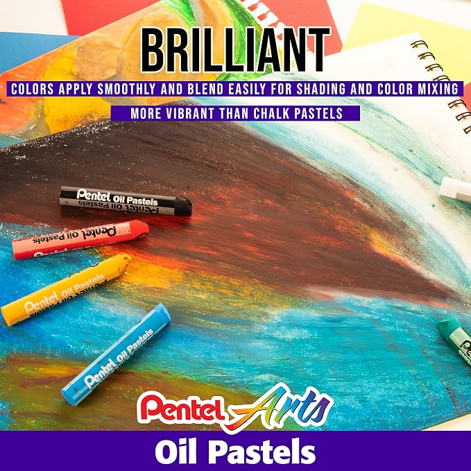 Pentel Oil Pastels - 50 Color Set (PHN-50)