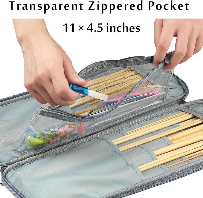 Professional Knitting Tools Pack, Included 36 Pcs Knitting Needles and Accessories and Portable Case, Durable and Beautiful Knitting DIY Kit for Any Project