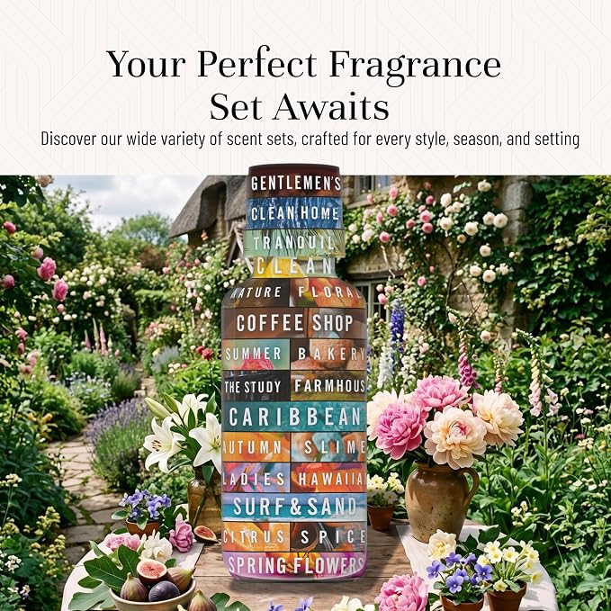 P&J Trading Fragrance Oils for Diffusers for Home English Garden Set Fragrance Scents for Candle Making - Soap Making - Car Diffuser Scents - Essential Home Gift Set - Fig, Honeysuckle Vine & More