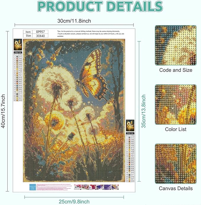 Dandelion Diamond Painting Kits for Adults - Diamond Art Kits for Adults