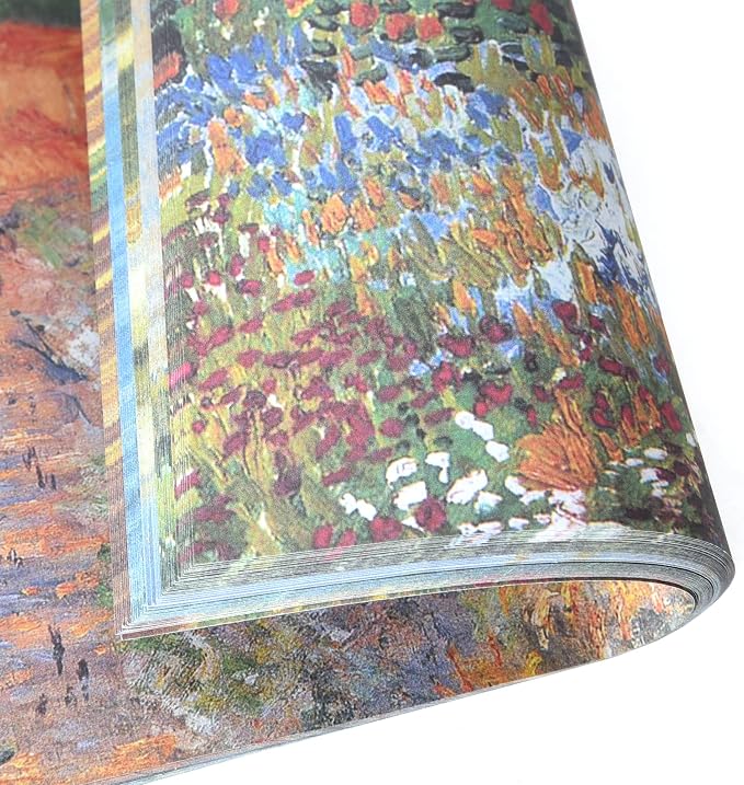 Origami Paper Kit 50 Sheets 6 Inch Square Double Sided Color 10 Vivid Colors for Hand Crafts Origami Paper Arts Creativity.Monet | 70GSM Colorful Paper,20 Different Pattern Origami Kit,DIY Hand Crafts,Arts Creativity,Easy to Fold,No-Fading.Monet