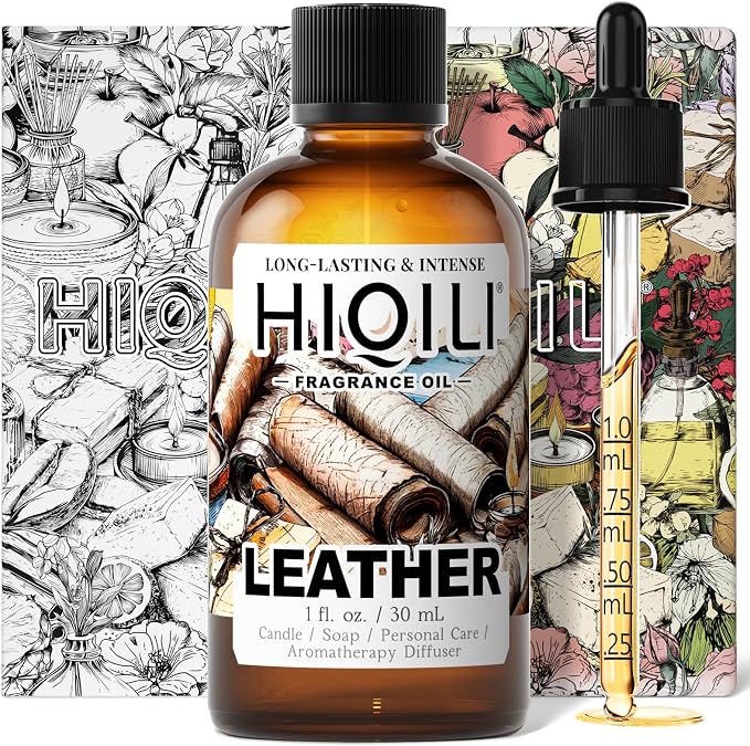 HIQILI Leather Fragrance Oil, Men's Scent for Car Air Freshener - 30ML