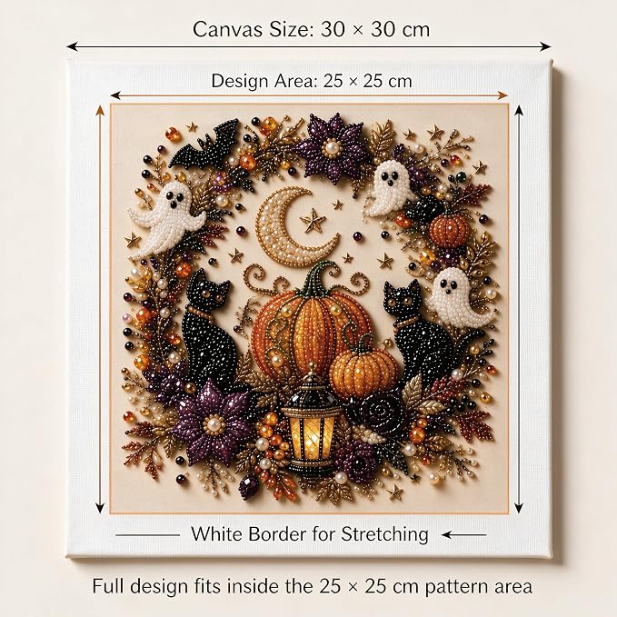 Halloween Ghost Pearl Diamond Art DIY Kit 3D Diamond Painting (Ghost)