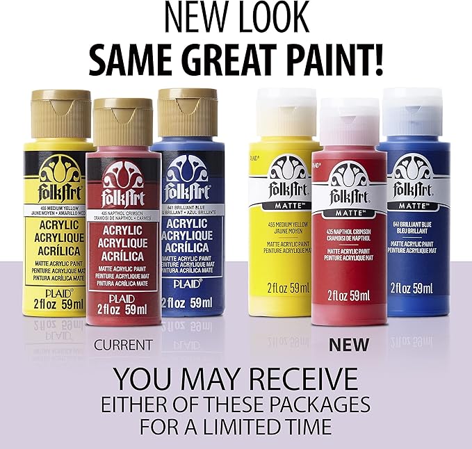 FolkArt Acrylic Paint Set (2-Ounce), PROMOFAI Colors I (18 Colors)