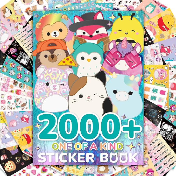 Horizon Group USA Sticker Book, Squishmallows, 2000+ Stickers