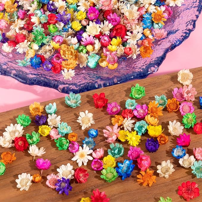 1800 PCS Small Dried Flowers for Crafts Resin - Tiny Dried Flowers for Nails, Natural Real Dried Pressed Flowers Bulk for DIY Jewelry Earrings Epoxy Molds, Candles Making, Soap Making