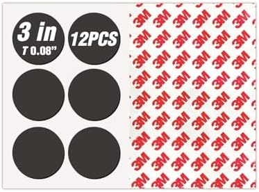 High Energy Round 3" Magnets with Adhesive Backing - Large Size Magnet Dots for Classroom Decorations- Teacher Must Have - Teacher Supplies,Thick 80mil-12 Pack