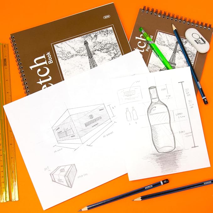 BAZIC Sketch Pad 50 Sheet 6" X 8", Top Bound Spiral Sketchbook Drawing Pads, Sketching Paper Coloring Book for Artist Kids School, 1-Pack